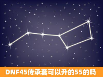 DNF45传承套可以升的55的吗