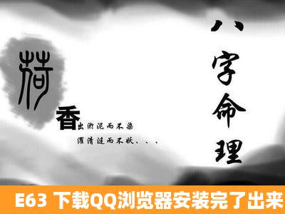 E63 下载QQ浏览器安装完了出来的都是英文