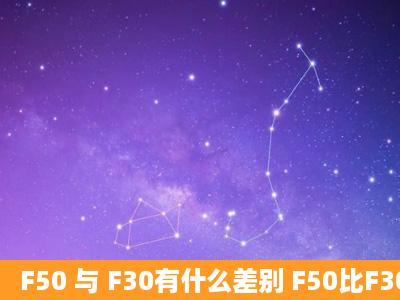 F50 与 F30有什么差别 F50比F30的优势在哪里?