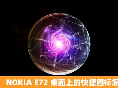 NOKIA E72 桌面上的快捷图标怎么去掉啊.?