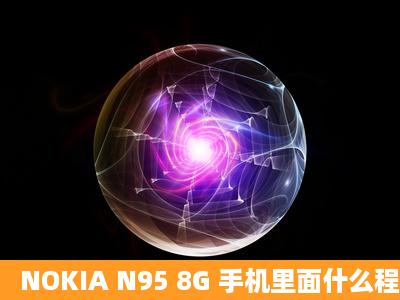 NOKIA N95 8G 手机里面什么程序不能删除