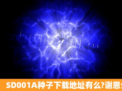 SD001A种子下载地址有么?谢恩公!