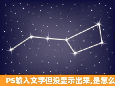 PS输入文字但没显示出来,是怎么回事?