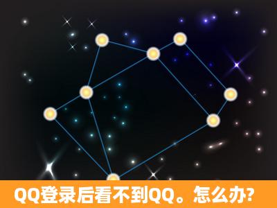 QQ登录后看不到QQ。怎么办?