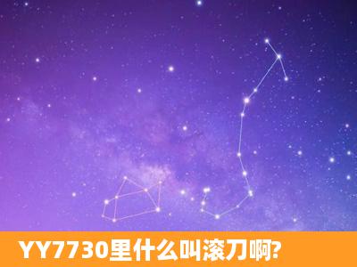 YY7730里什么叫滚刀啊?