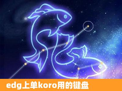 edg上单koro用的键盘