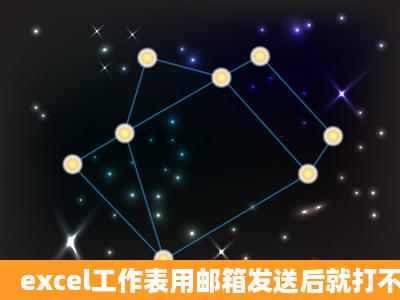 excel工作表用邮箱发送后就打不开了