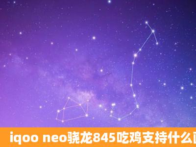 iqoo neo骁龙845吃鸡支持什么画质?