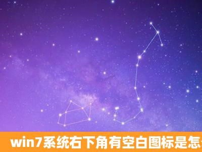 win7系统右下角有空白图标是怎么回事?如下图