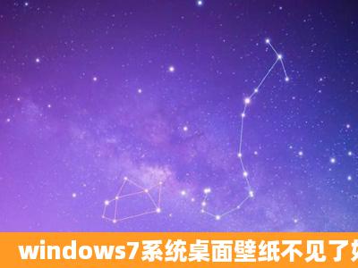 windows7系统桌面壁纸不见了如何恢复