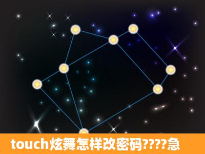 touch炫舞怎样改密码????急