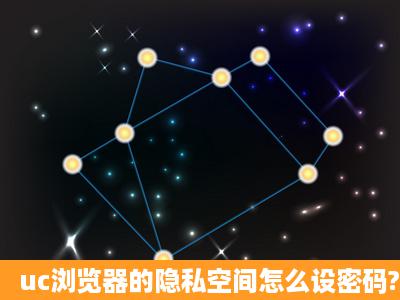 uc浏览器的隐私空间怎么设密码?